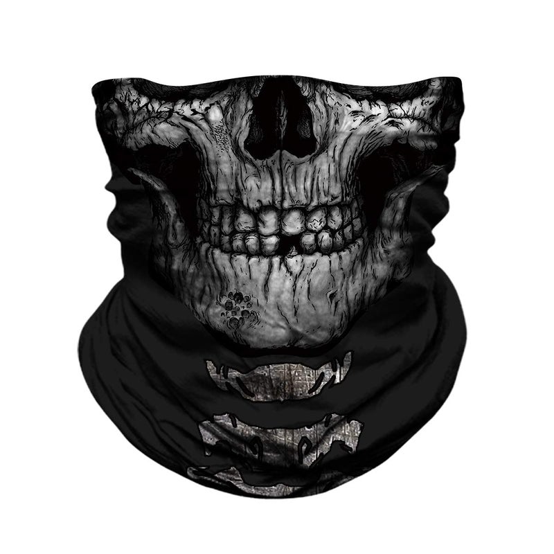 JOEYOUNG Skull Face Mask UV Sun Dust Neck Gaiter Bandana Headwear Motorcycle - Image 1